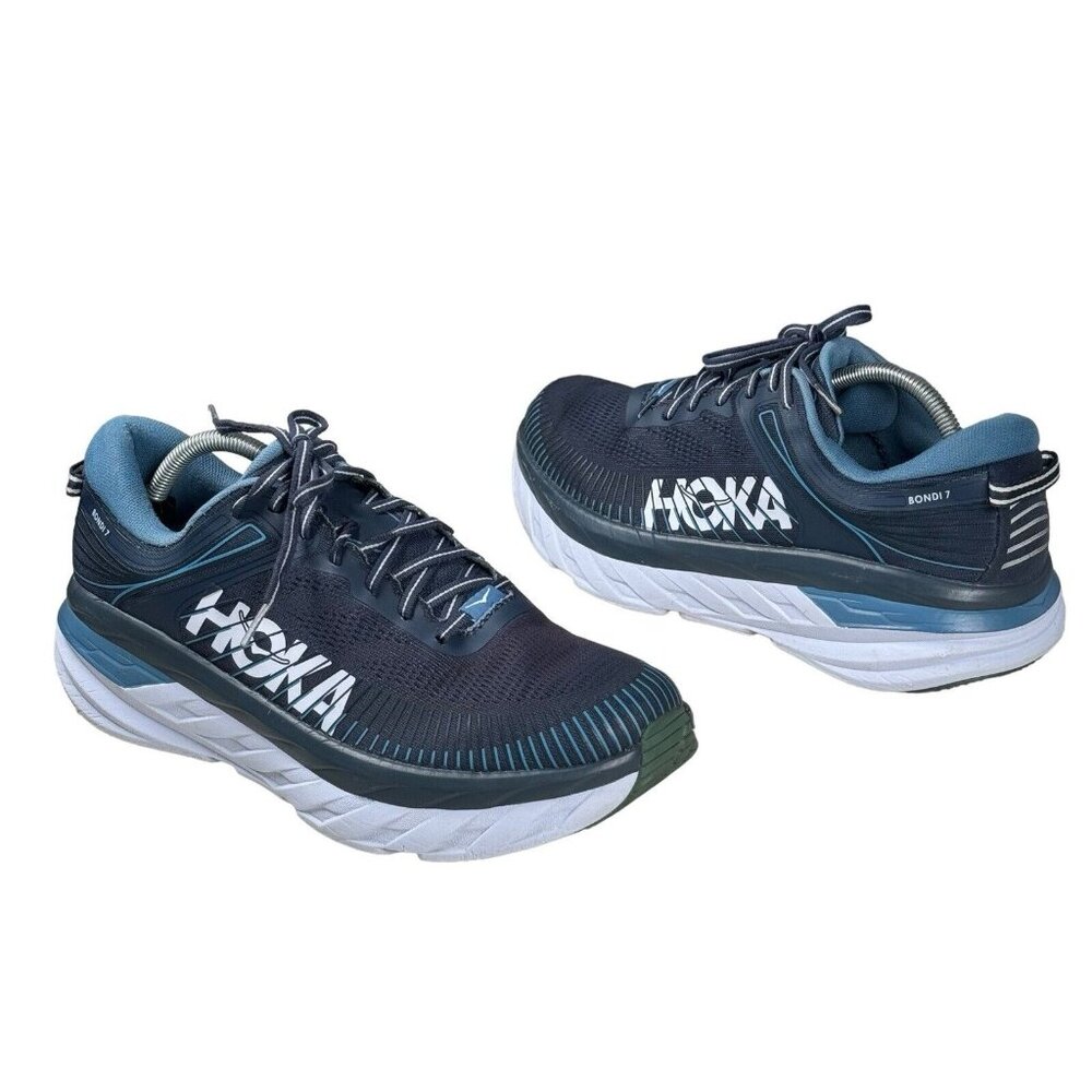 HOKA ONE ONE Bondi 7 Shoes Blue Running Sneakers 1110518 OBPB Size 10.5